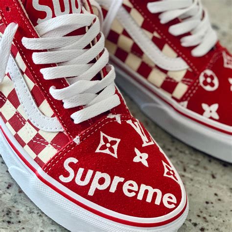 vans old skool louis vuitton x supreme custom|supreme x louis vuitton jacket.